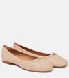 Chloé Marcie Leather Ballet Flats In Neutrals