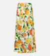 Stella Mccartney Floral-print Maxi Skirt In Orange Multicolour