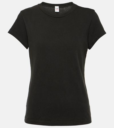 Re/done Cotton Jersey T-shirt In Black