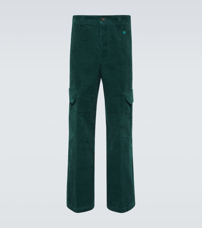 Acne Studios Cotton Corduroy Cargo Pants In Green