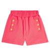 Balmain Button-embellished Jersey Shorts In Pink