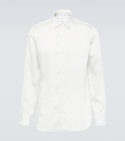 Lardini Pinstripe Shirt In White