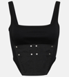 Dion Lee Workwear Cotton Corset Top In Black