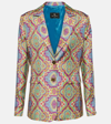 Etro Printed Single-breasted Silk Blazer In Multicoloured