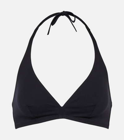 Eres Gang Triangle Bikini Top In Black