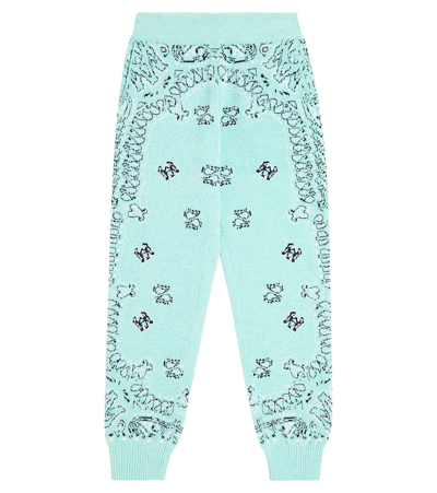 Amiri Kids' Bandana Chenille Sweatpants In Blue