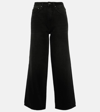 Totême Hose Mit Weitem Bein Aus Einer Woll-kaschmirmischung Mit Zopfstrickmuster In Black