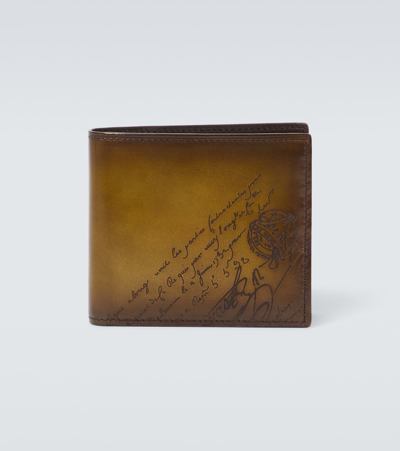 Berluti Leather Wallet In Green