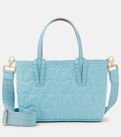 Christian Louboutin Cabata Mini Leather Tote Bag In Blue