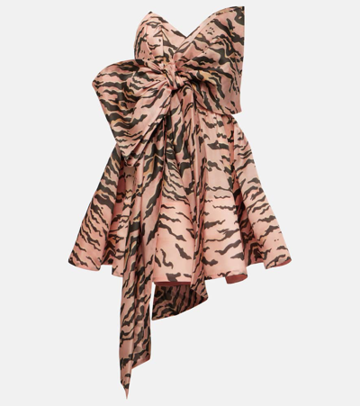 Zimmermann Matchmaker Silk Mini Dress In Animal Print