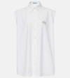 Prada Logo Shirt In White