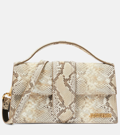 Jacquemus Le Grand Bambino Medium Leather Crossbody Bag In Animal Print