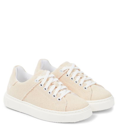 Balmain Kids' 低帮运动鞋 In Beige