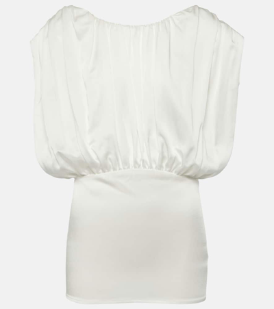 Jil Sander Gathered Top In Coconut