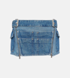 Dion Lee Blue Toolbelt Denim Miniskirt In Multi,blue