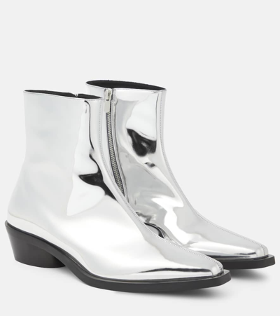 Proenza Schouler Bronco Ankle Boots In Silver