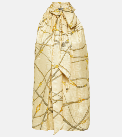 VERSACE BOW-DETAIL TOP
