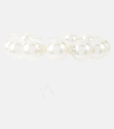 Magda Butrym Pearl Choker In White