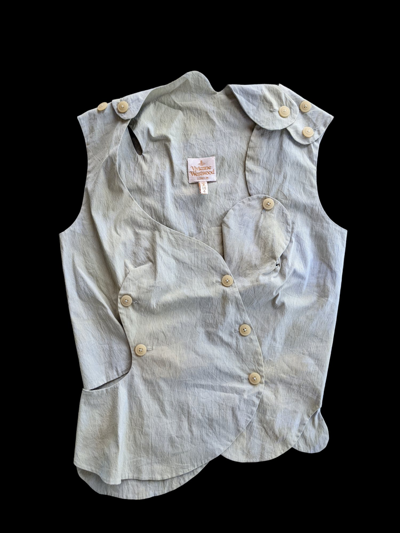 Pre-owned Archival Clothing Vivienne Westwood Runaway Asymmetrical Vest Jacket In Green