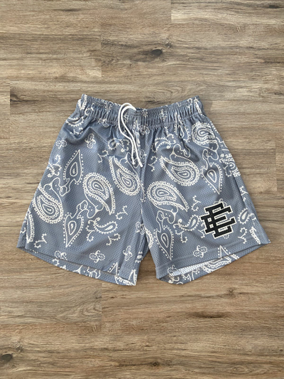 Pre-owned Eric Emanuel Eric Emmanuel Paisley Grey Shorts | ModeSens
