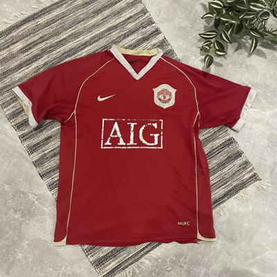 Pre-owned Jersey X Nike Vintage Nike Aig Manchester United Football Y2k Retro Jersey In Multicolor