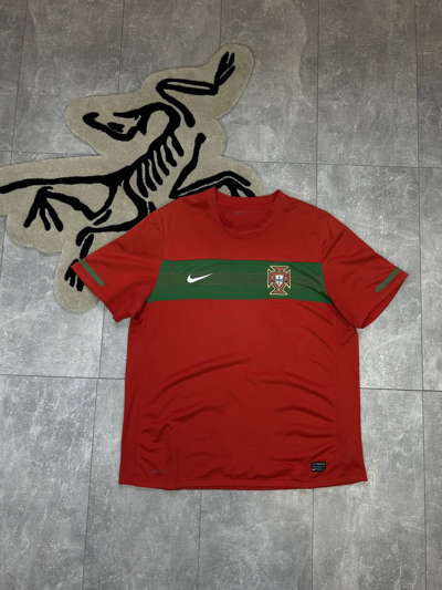 Pre-owned Nike X Soccer Jersey Mens Vintage Nike Portugal National Team T-shirt Jersey Tee In Red