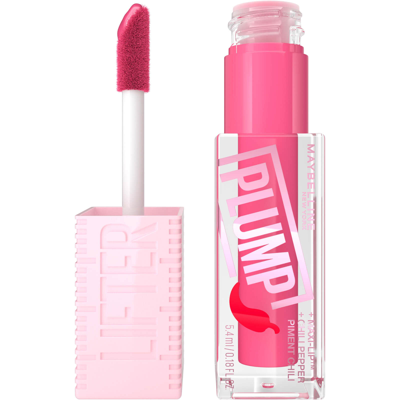 Maybelline Lifter Gloss Plumping Lip Gloss Lasting Hydration Formula With Hyaluronic Acid And Chilli Pepper (va In Pink Sting