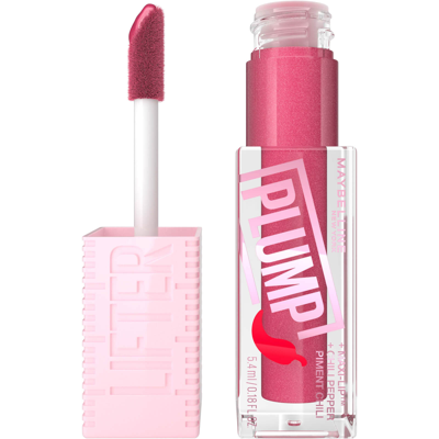 Maybelline Lifter Gloss Plumping Lip Gloss Lasting Hydration Formula With Hyaluronic Acid And Chilli Pepper (va In Mauve Bite