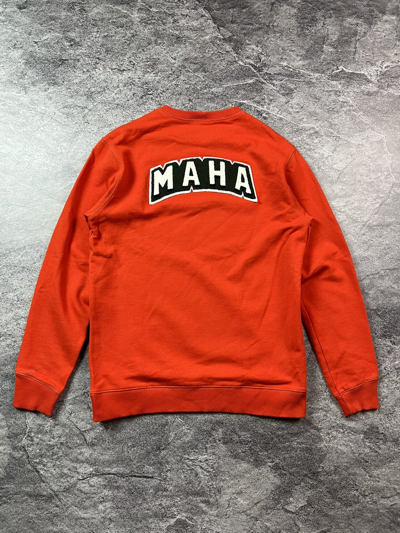 Pre-owned Maharishi X Military Nwot Maharishi Maha Big Puffa Logo Sweatshirt In Orange