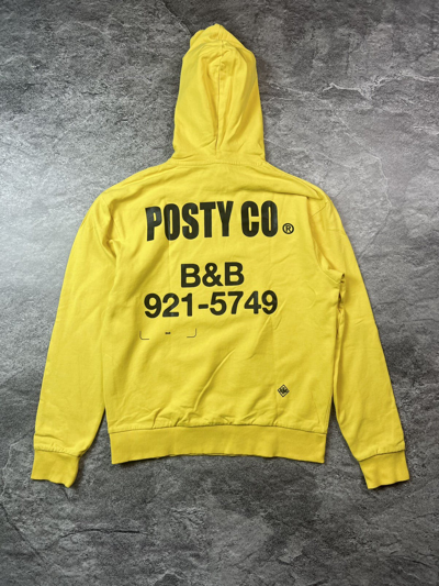 Pre-owned Band Tees X Post Malone Tour Tee Post Malone Beerbongs & Bentleys Posty Co Tour Hoodie In Yellow