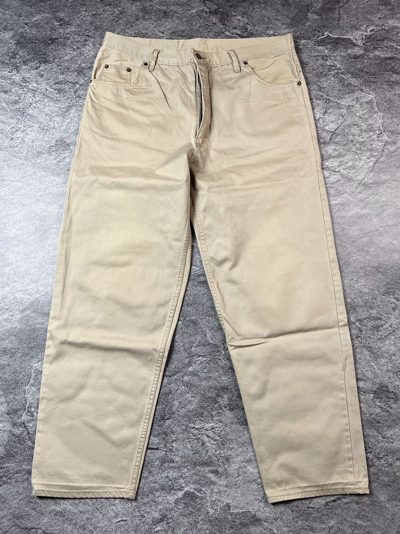 Pre-owned Levis X Vintage 90's Levi's Made In Usa Basic Loose Baggy Japan Style Pants In Beige