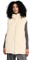 JIL SANDER HOODED GILET VEST LIGHT BEIGE