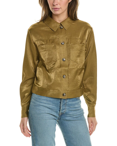 French Connection Cammie Shimmer Jacket In Green