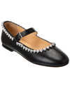 MACH & MACH MACH & MACH LEATHER BALLERINA FLAT