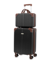 Puiche Tresor Carry-on Vanity Trunk Luggage, Set Of 2 In Black
