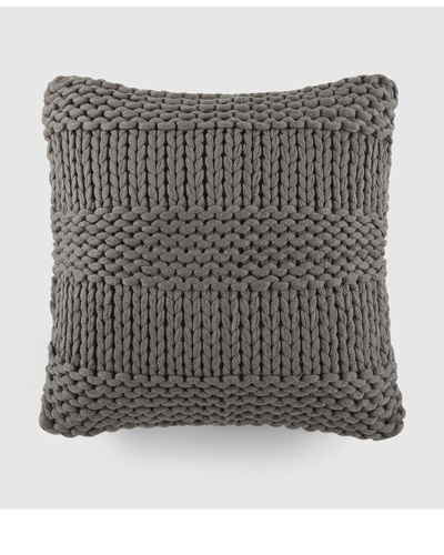 Home Collection Cozy Chunky Knit Throw Pillow In Gray