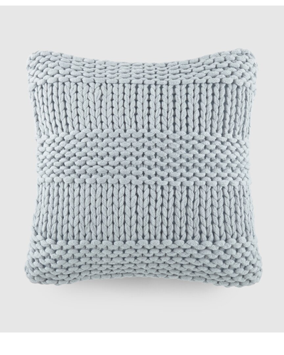Home Collection Cozy Chunky Knit Throw Pillow In Blue