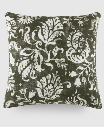 HOME COLLECTION DISTRESSED FLORAL COTTON THROW PILLOW