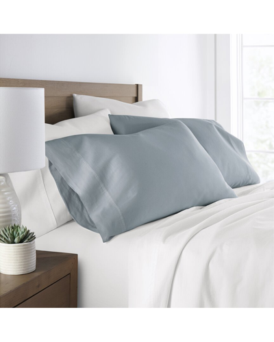 Home Collection Set Of Two 300tc Solid Brushed & Washed Cotton Pillowcases