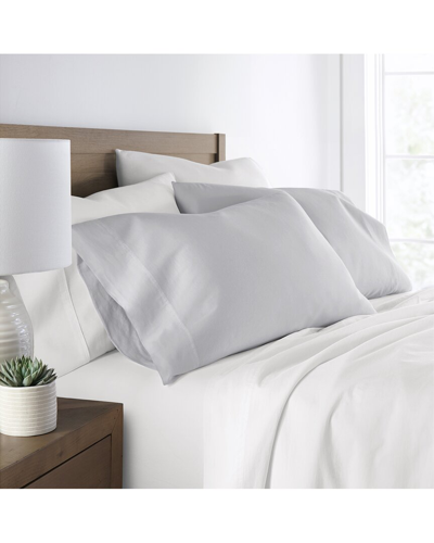 Home Collection Set Of Two 300tc Solid Brushed & Washed Cotton Pillowcases