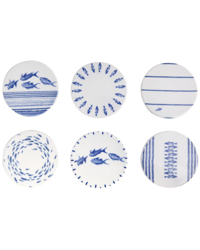 Porland Marine 6pc Coaster Set In Blue