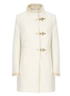 Fay Ivory White Virgin Wool Blend Virginia Coat In White