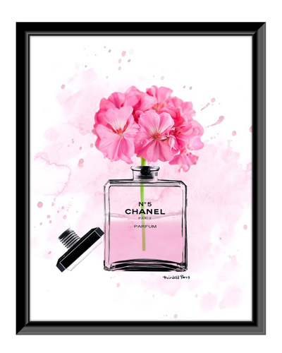 Fairchild Paris Chanel No5 Floral Perfume Bottle Wall Art