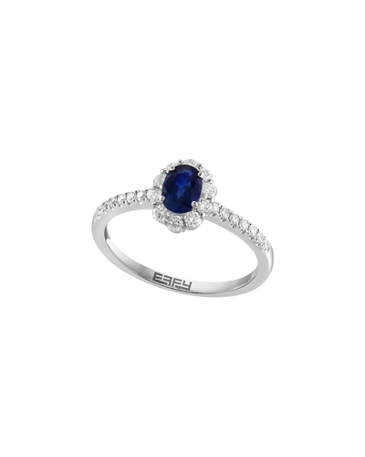 Effy Fine Jewelry 14k 0.57 Ct. Tw. Diamond & Sapphire Ring In White