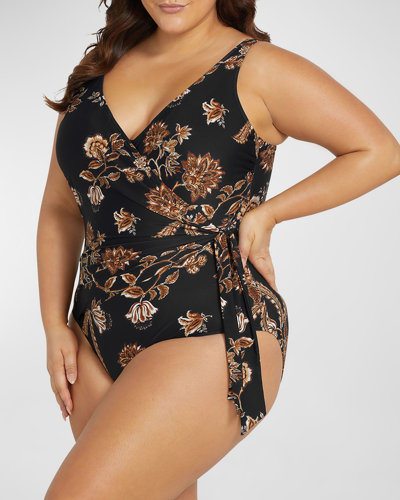Artesands Plus Size Chantique Hayes Underwire One-piece Swimsuit In Black