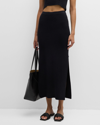 Loulou Studio Manta Crochet-knit Cotton Midi Skirt In Black