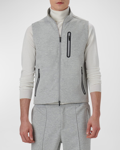 Bugatchi Men's Mock-neck Knit Vest In Cement