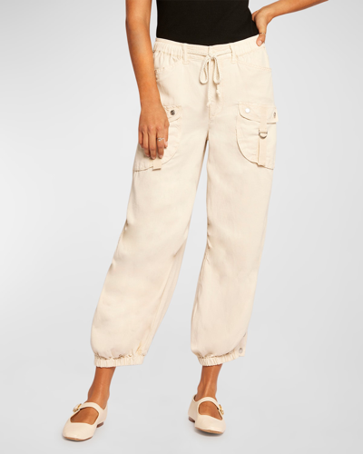 Current Elliott The Upright Cropped Cargo Joggers In Biscuit