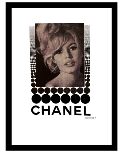 Fairchild Paris Kate Moss Chanel Dots Framed Print Wall Art In Black