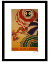 FAIRCHILD PARIS CHANEL VINTAGE BEACH UMBRELLAS FRAMED PRINT WALL ART